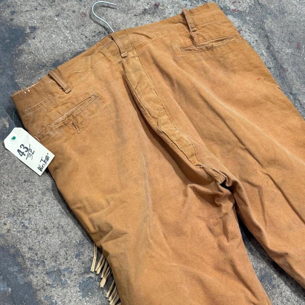Vintage 40s 50s Faded Fringed Western Film Costume Victorian Trousers - Picture 5 of 5